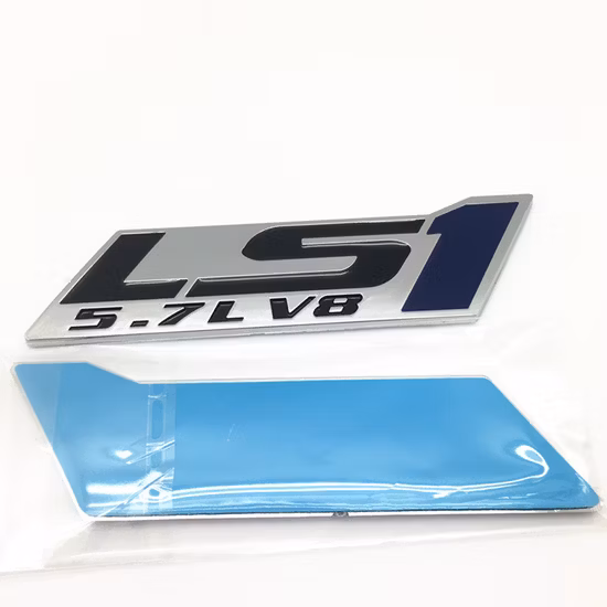 Fabrik Großhandel Kunden Logo Chrom Blau ABS Embleme Abzeichen Ls1 5,7 L V8 Fit Silverado Neu
